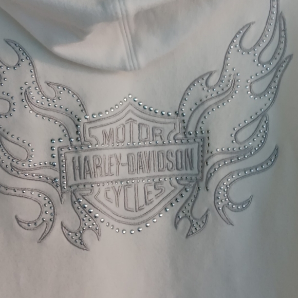 HARLEY Davidson white Sweatshirt sz 2X - Picture 5 of 6